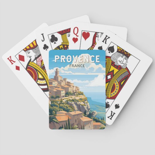 Provence Frankrijk Reizen Kunst Vintage Pokerkaarten (Achterkant)