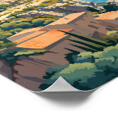 Provence Frankrijk Reizen Kunst Vintage Poster (Hoek)