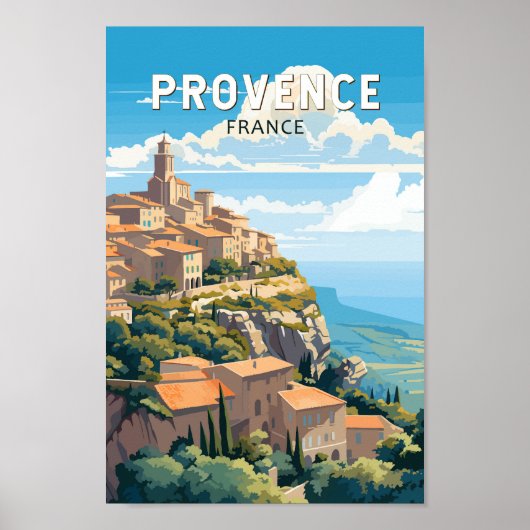 Provence Frankrijk Reizen Kunst Vintage Poster (Voorkant)