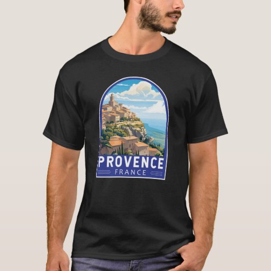 Provence Frankrijk Reizen Kunst Vintage T-shirt (Voorkant)