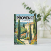 Provence Frankrijk Travel Poster Briefkaart (Staand voorkant)
