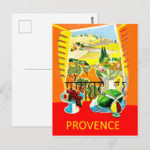 Provence, Frankrijk, uitzicht vanuit het raam, vin Briefkaart (Voorkant / Achterkant)