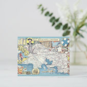 Provence Frankrijk Vintage Kaart (Staand voorkant)