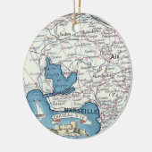 Provence Frankrijk Vintage Kaart Ornament (Links)