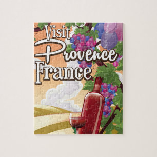 Provence Frankrijk Wijngaard reisposter Legpuzzel