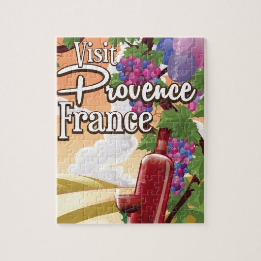 Provence Frankrijk Wijngaard reisposter Legpuzzel (Verticaal)