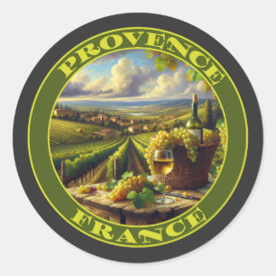 Provence Frankrijk Wijnland Ronde Sticker
