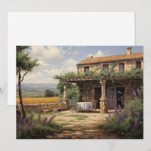 Provence Frans Landelijk Château Kunst Plat Kaart