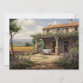 Provence Frans Landelijk Château Kunst Plat Kaart (Voorkant)
