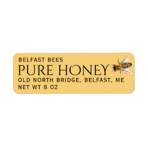 Provence geel retouradres honing label bij