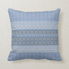 Provence Gemengde Patronen Blauw en Taupe Kussen