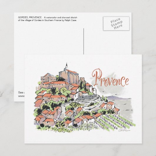Provence Gordes-postkaart Briefkaart (Voorkant / Achterkant)