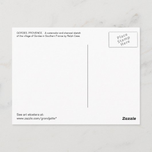 Provence Gordes-postkaart Briefkaart (Achterkant)