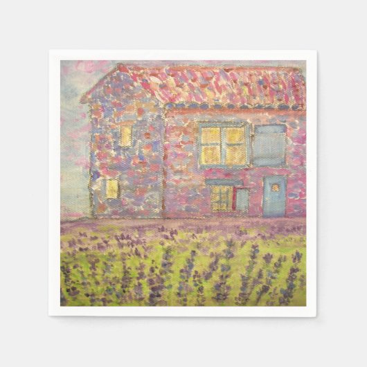 Provence House en Lavender Fields Servet (Voorkant)