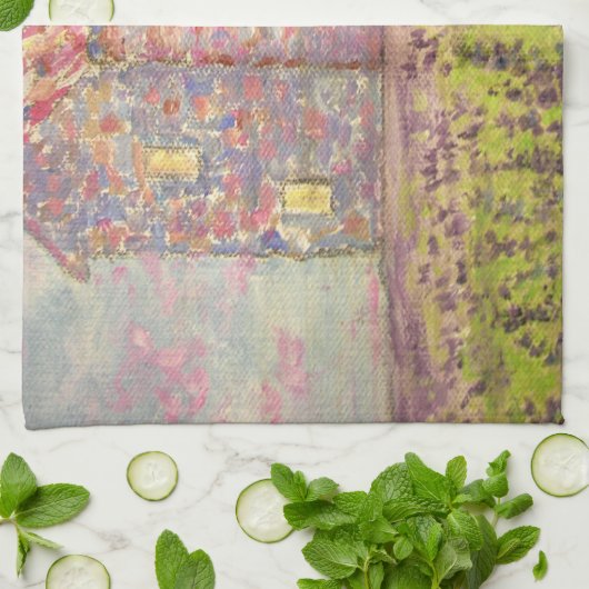 Provence House en Lavender Fields Theedoek (Gevouwen)