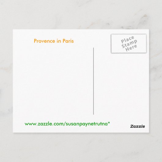 Provence in Parijs Briefkaart (Achterkant)