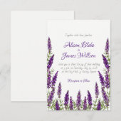 Provence lavander violette bruiloft uitnodiging (Voorkant / Achterkant)