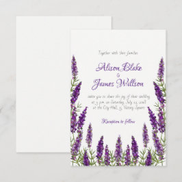 Provence lavander violette bruiloft uitnodiging