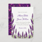 Provence lavander violette bruiloft uitnodiging (Voorkant / Achterkant)