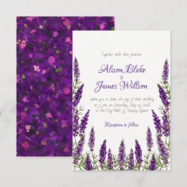 Provence lavander violette bruiloft uitnodiging
