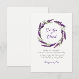 Provence lavander violette bruiloft uitnodiging