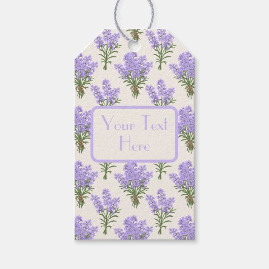Provence Lavendel Boeketjes Cadeaubijsluiter Cadeaulabel (Voorkant)
