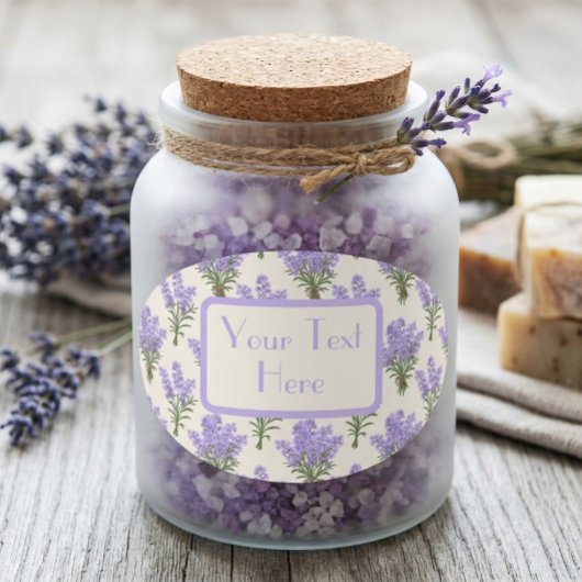 Provence Lavendel Bossen Ovale Sticker