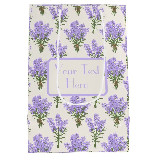 Provence Lavendel Bunches Gift Bag Medium Cadeauzakje (Achterkant)