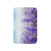 Provence Lavendel:  Waterverf veld Badmat (Voorkant Verticaal)