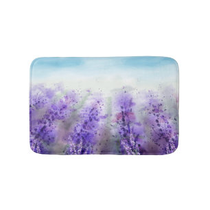 Provence Lavendel:  Waterverf veld Badmat