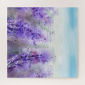 Provence Lavendel: Waterverf veld Legpuzzel (Horizontaal)
