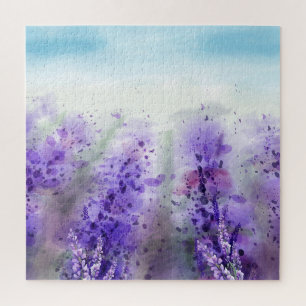 Provence Lavendel: Waterverf veld Legpuzzel