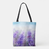 Provence Lavendel: Waterverf veld Tote Bag (Achterkant)