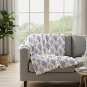 Provence lavendeltrossen fleece deken