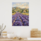Provence Lavendelveld Landschapskunst Afdruk | Fre Poster (Keuken)