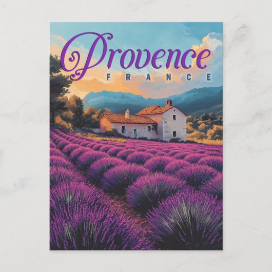 Provence lavendelvelden reizen Briefkaart (Voorkant)