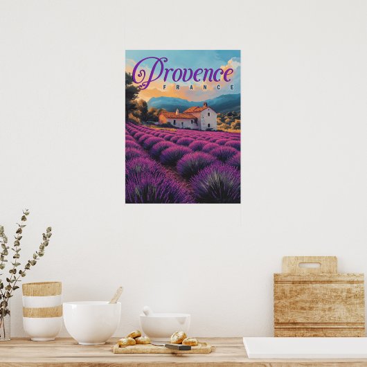  Provence lavendelvelden reizen Poster (Keuken)