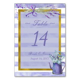 Provence Lavender Flower Wedding Table Number Kaart