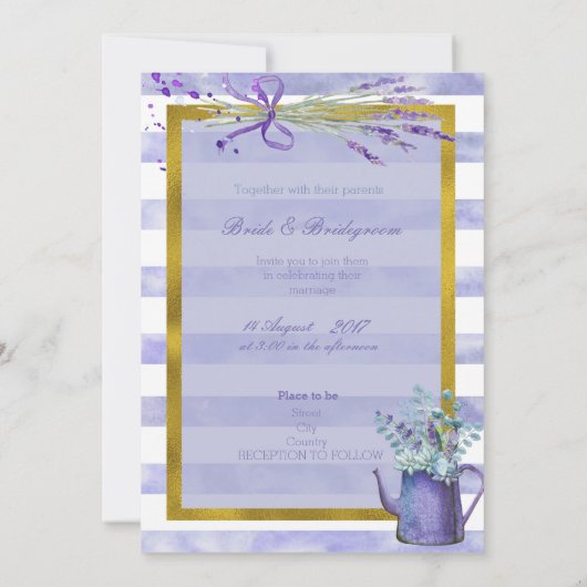 Provence Lavender Paars Flower SAVE the Date (Achterkant)