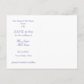 Provence Lavender Paars Flower SAVE the Date Aankondigingskaart (Achterkant)