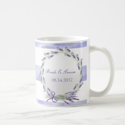 Provence Lavender Paarse Flower Floral Wedding Koffiemok (Rechts)