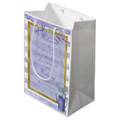 Provence Lavender Paarse Flower Floral Wedding Medium Cadeauzakje (Voorkant Gekanteld)