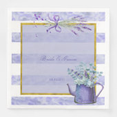 Provence Lavender Paarse Flower Floral Wedding Servet (Voorkant)