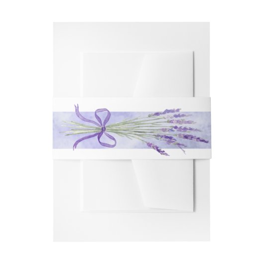 Provence Lavender Paarse Flower Floral Wedding Uitnodigingen Wikkel (Voorkant Voorbeeld)
