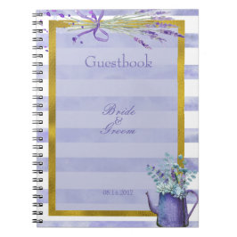 Provence Lavender Paarse Flower Weddenschap Notitieboek