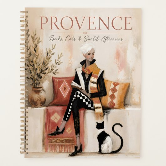 Provence Leeshoek Kat Illustratie Planner (Voorkant)