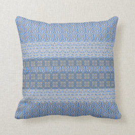 Provence Mixed Pattern Blue and Taupe Kussen