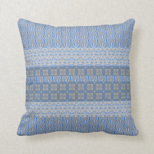 Provence Mixed Pattern Blue and Taupe Kussen
