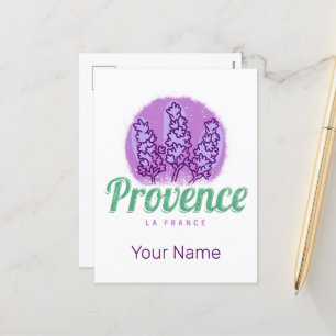 Provence Retro Lavender French Riviera Frankrijk Feestdagenkaart