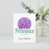 Provence Retro Lavender French Riviera Frankrijk Feestdagenkaart (Staand voorkant)